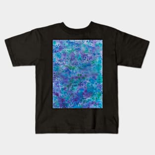 Green and violet watercolor pattern Kids T-Shirt